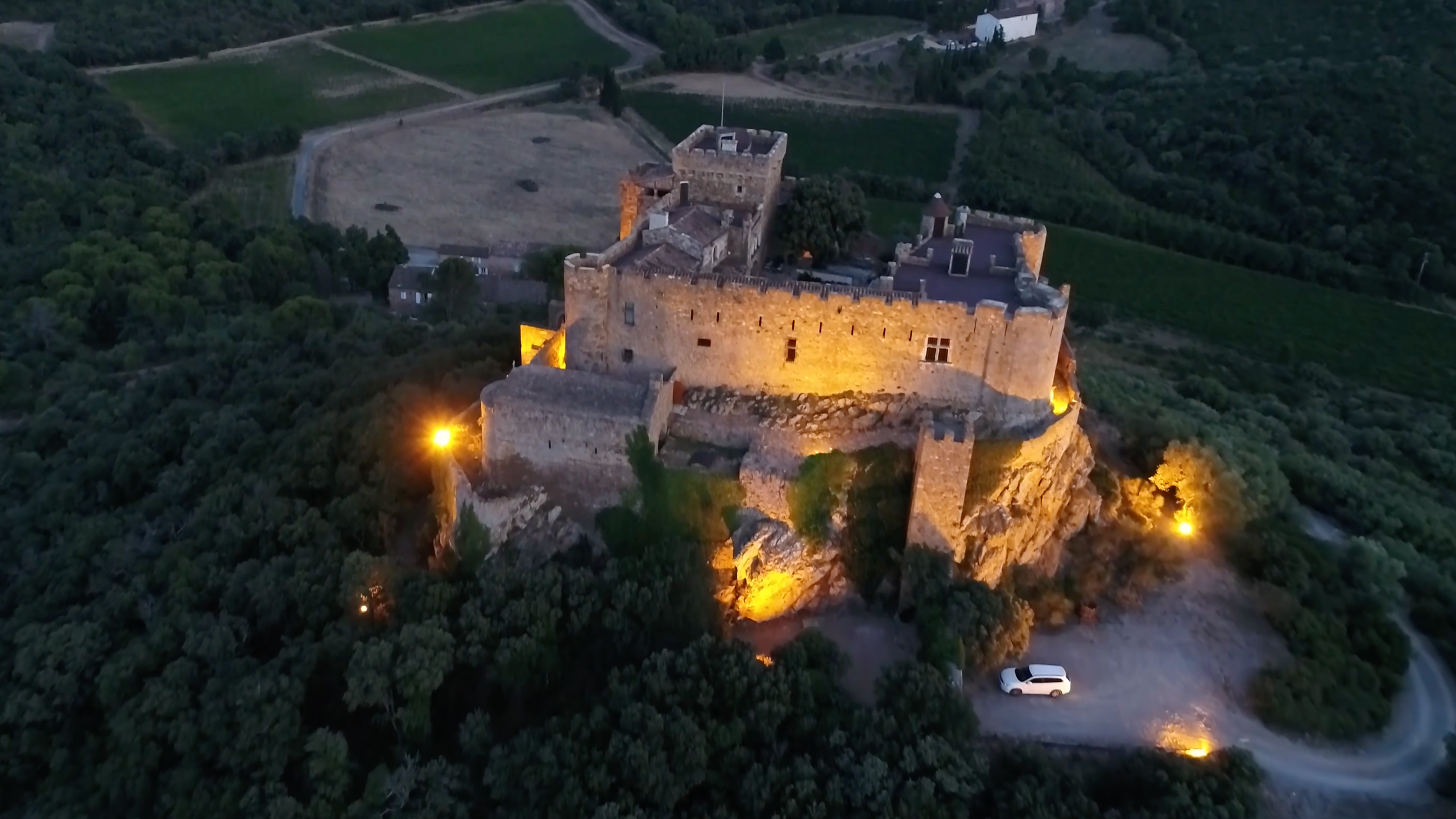 Éclairage extérieur Château Saint-Martin de Toques (Bizanet)